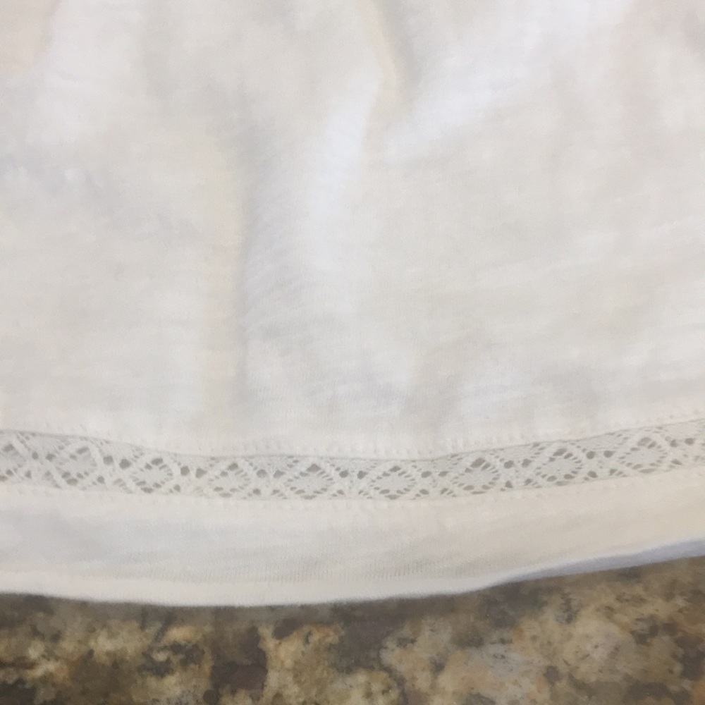 Old Navy Girls Top NEW Size 3T S/S cream color Dress With Cutout Crochet Design - Picture 6 of 8